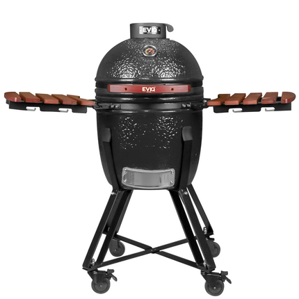 EVIQ BBQ Kamado 18" Grillmaster Houtskoolbarbecue Keramisch Grijs